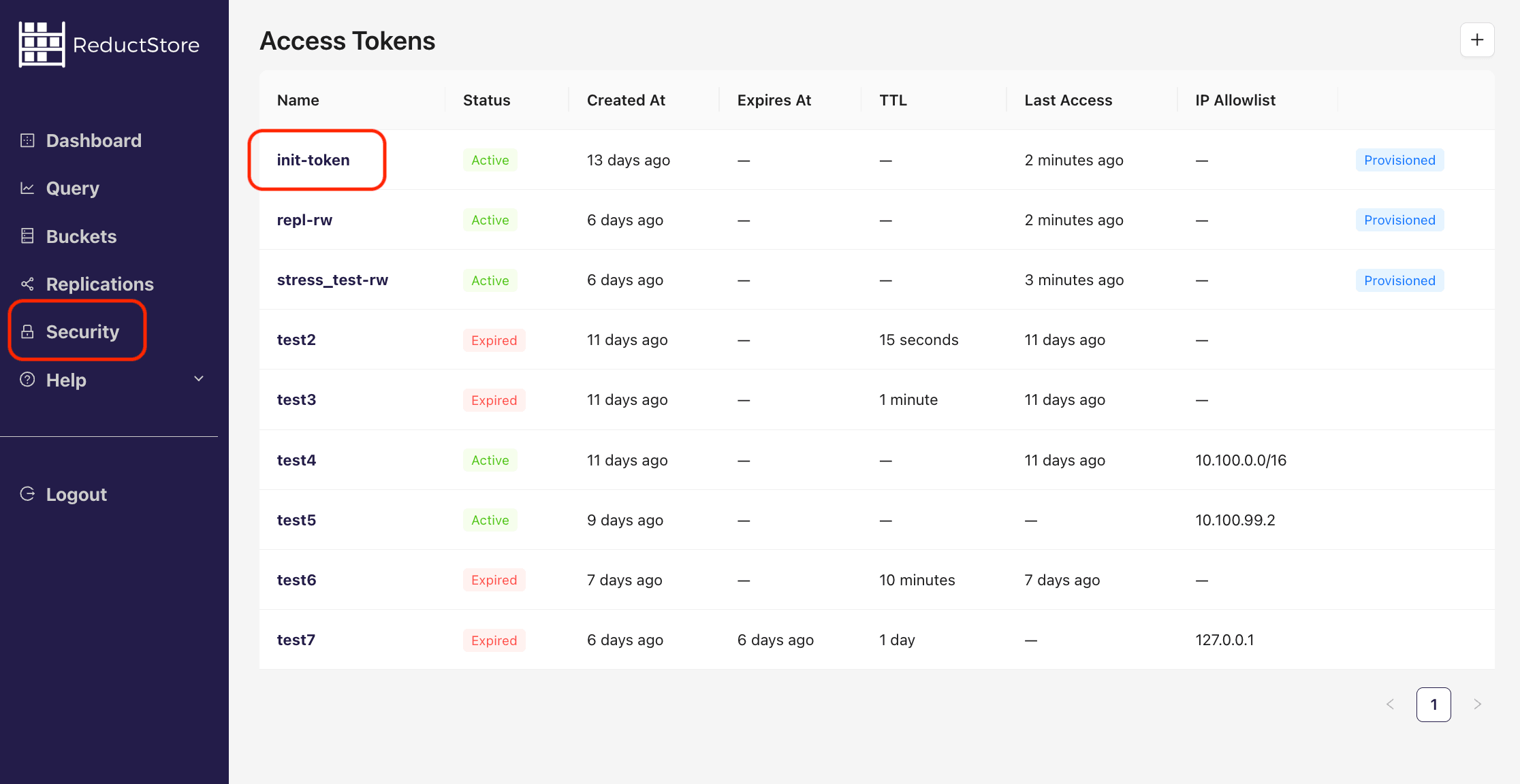 Browse Access Tokens