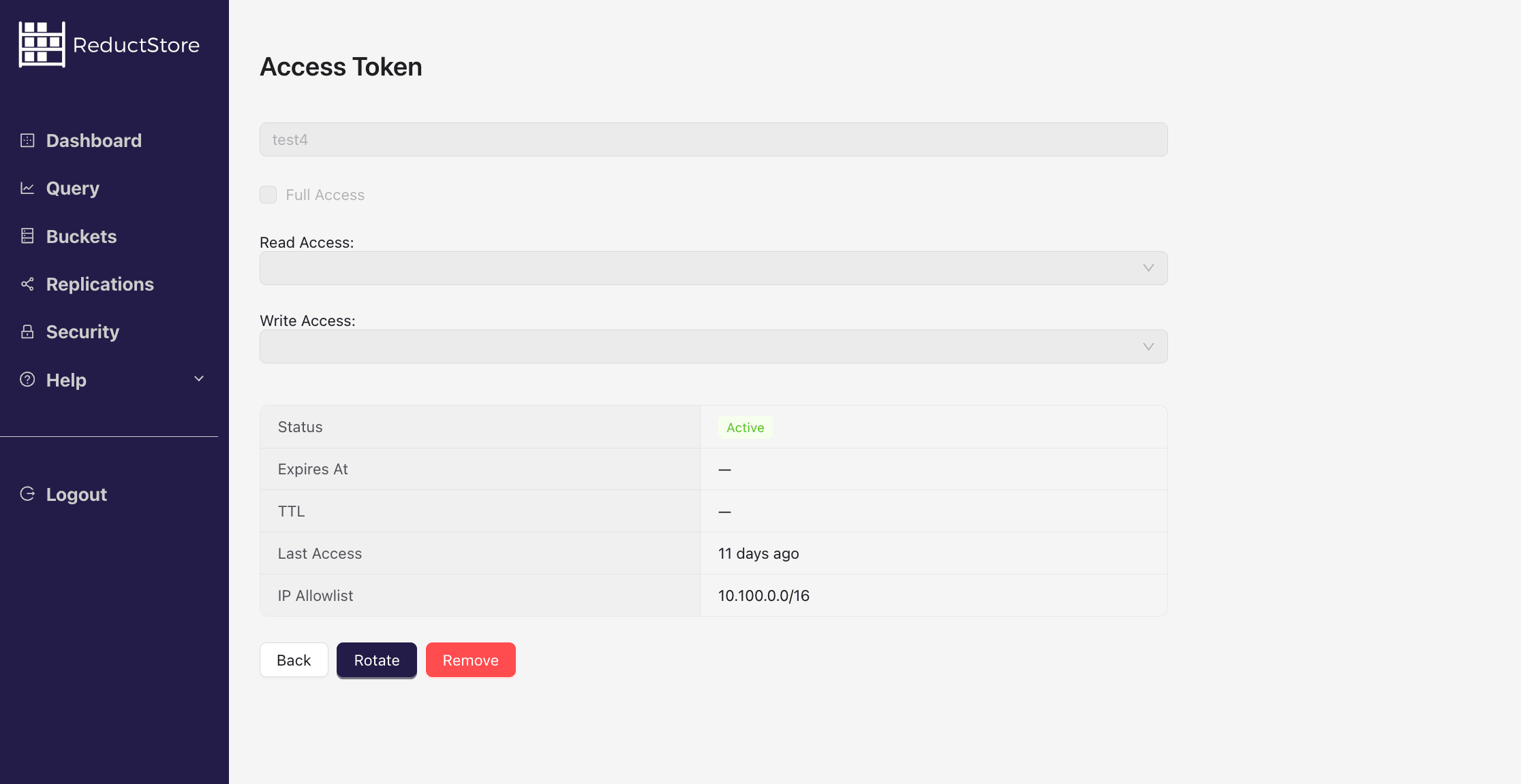 Access Token Details
