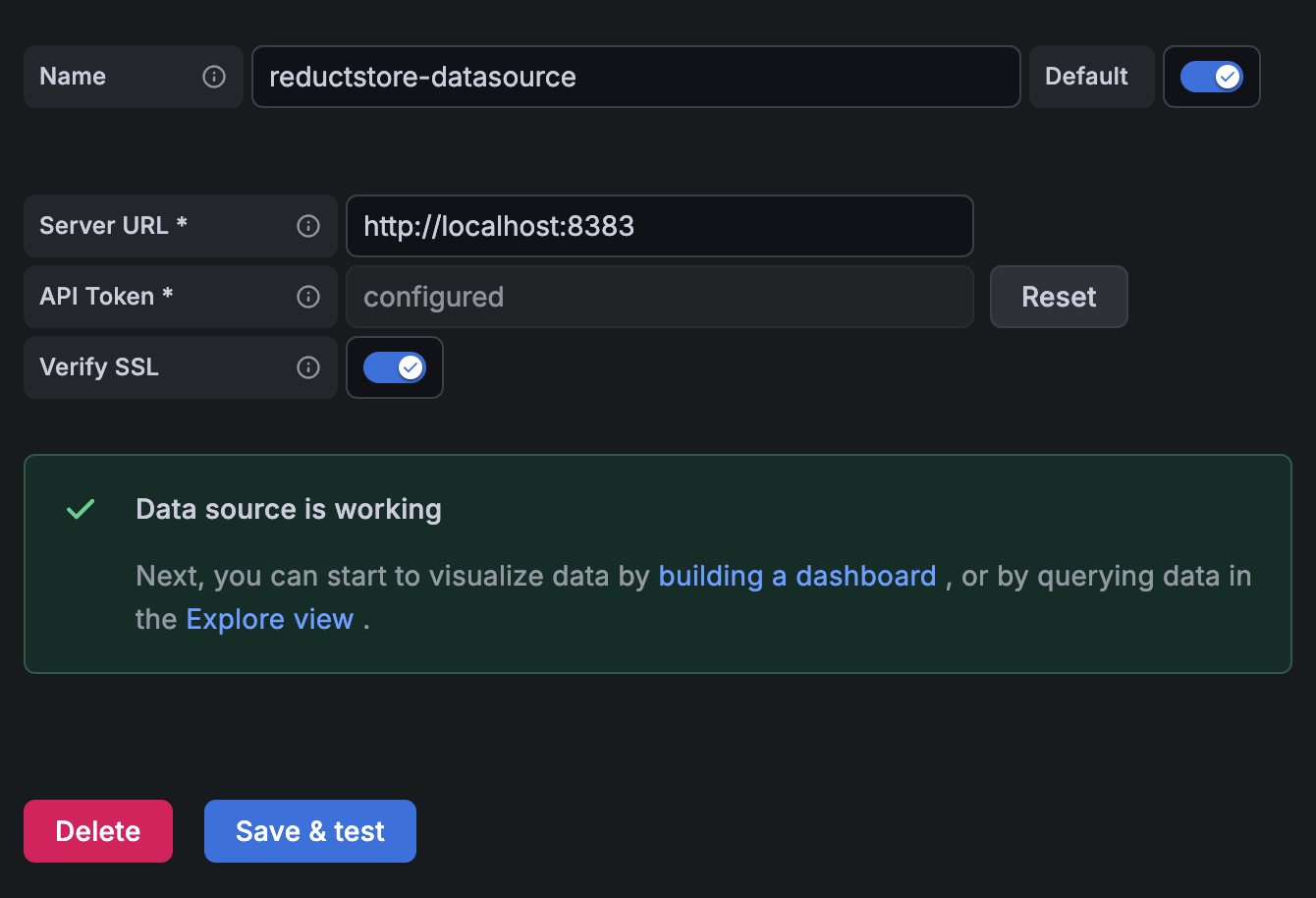 Grafana Data Source Configuration
