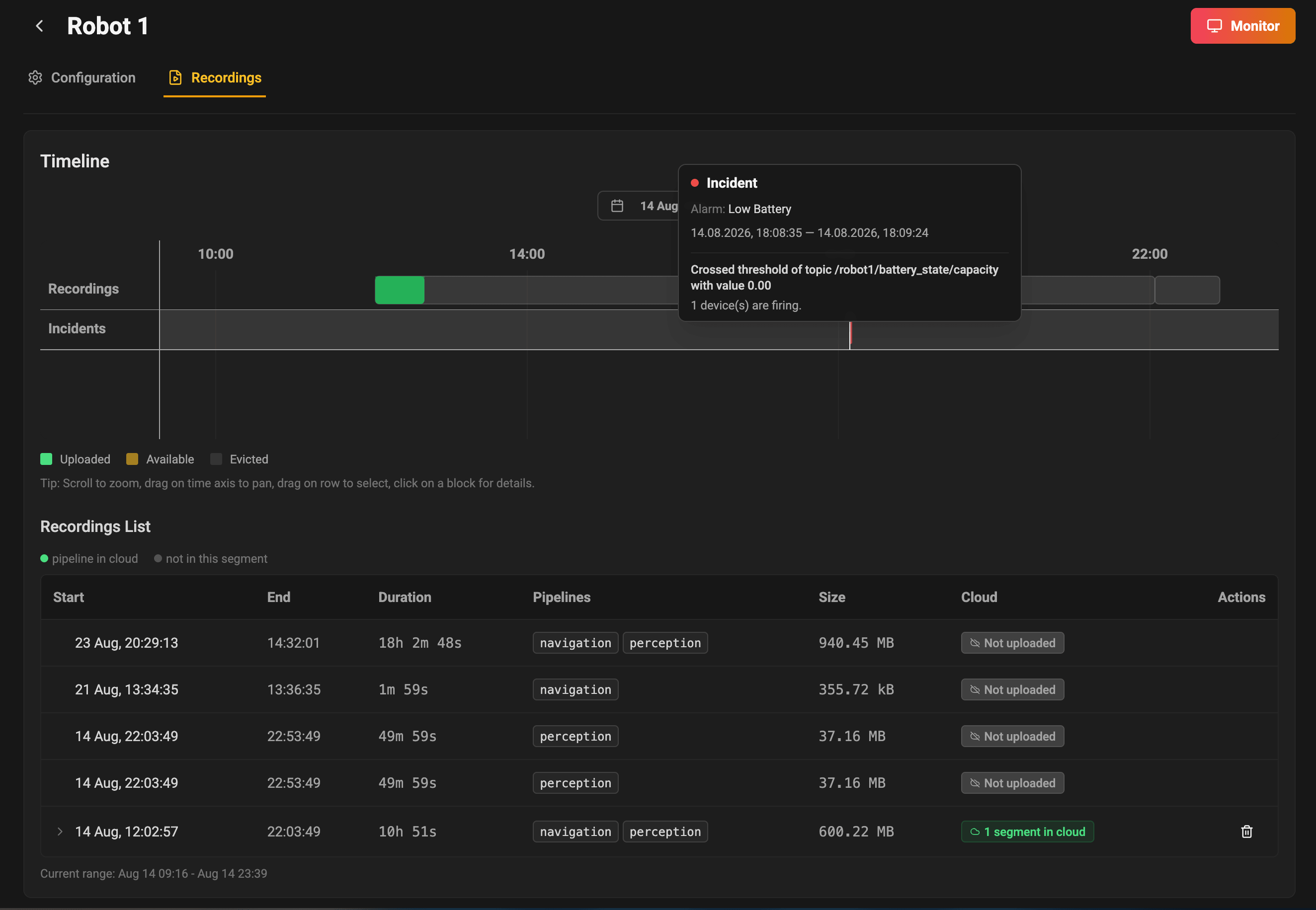 INSAION Incident Window editor