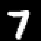 Handwritten digit 7, MNIST record 23959